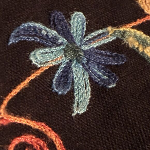 Women’s BFA Classics Embroidered Black Jacket. Floral Designs In Multicolor XL - Picture 13 of 15